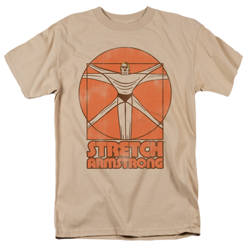 Sand men's regular fit t-shirt with Stretch Armstrong Vitruvian Stretch graphic