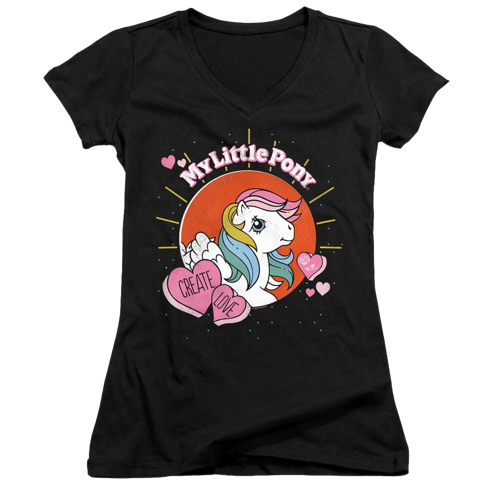 My Little Pony Classic Create Love - Juniors V-Neck T-Shirt Juniors V-Neck T-Shirt My Little Pony   