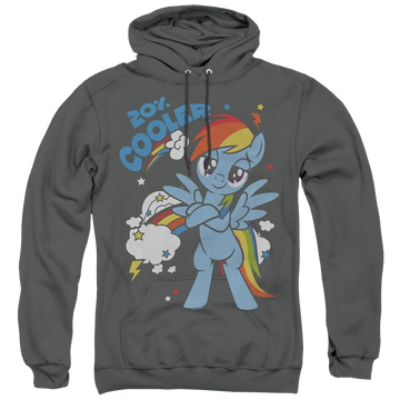 Charcoal pullover hoodie with My Little Pony Friendship Is Magic 20 Percent Cooler graphic