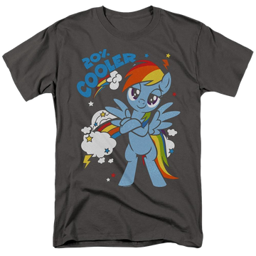 Charcoal men's regular fit t-shirt with My Little Pony Friendship Is Magic 20 Percent Cooler graphic
