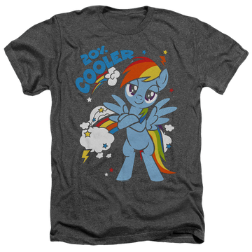 Charcoal men's heather t-shirt with My Little Pony Friendship Is Magic 20 Percent Cooler graphic
