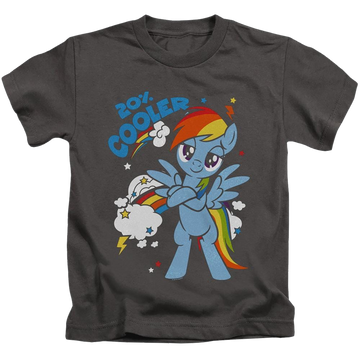 Charcoal kid's t-shirt for ages 4 to 7 with My Little Pony Friendship Is Magic 20 Percent Cooler graphic