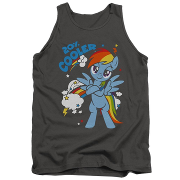 Charcoal men's tank with My Little Pony Friendship Is Magic 20 Percent Cooler graphic