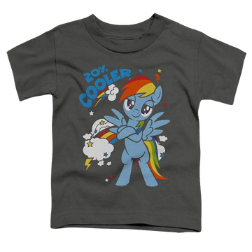 Charcoal toddler t-shirt with My Little Pony Friendship Is Magic 20 Percent Cooler graphic