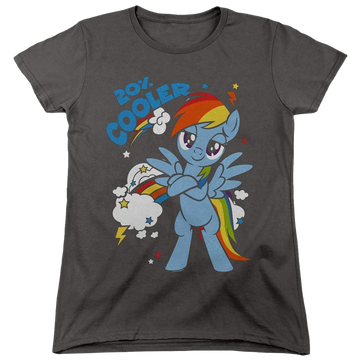 Charcoal women's t-shirt with My Little Pony Friendship Is Magic 20 Percent Cooler graphic