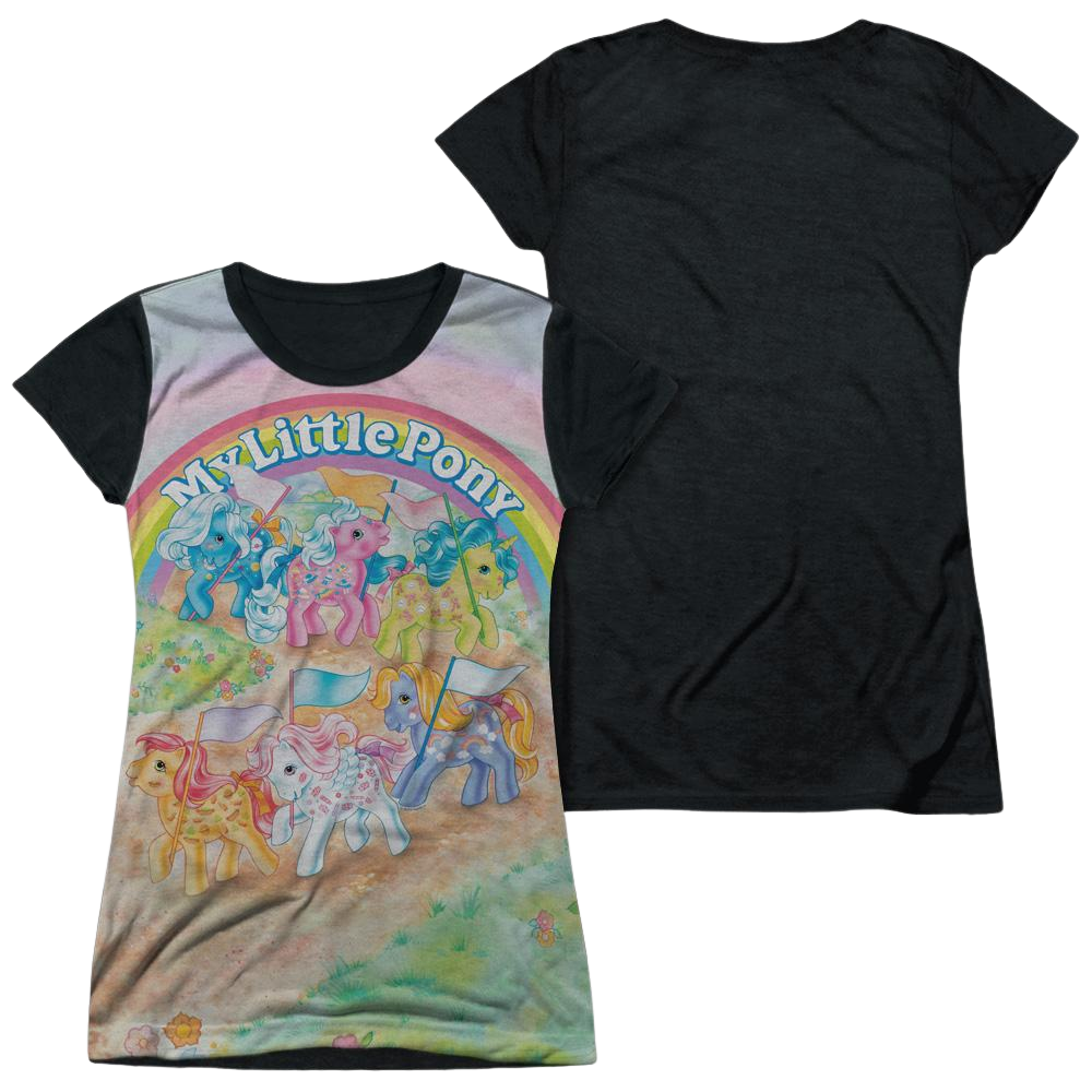 My Little Pony Classic Classic Ponies - Juniors Black Back T-Shirt Juniors Black Back T-Shirt My Little Pony   