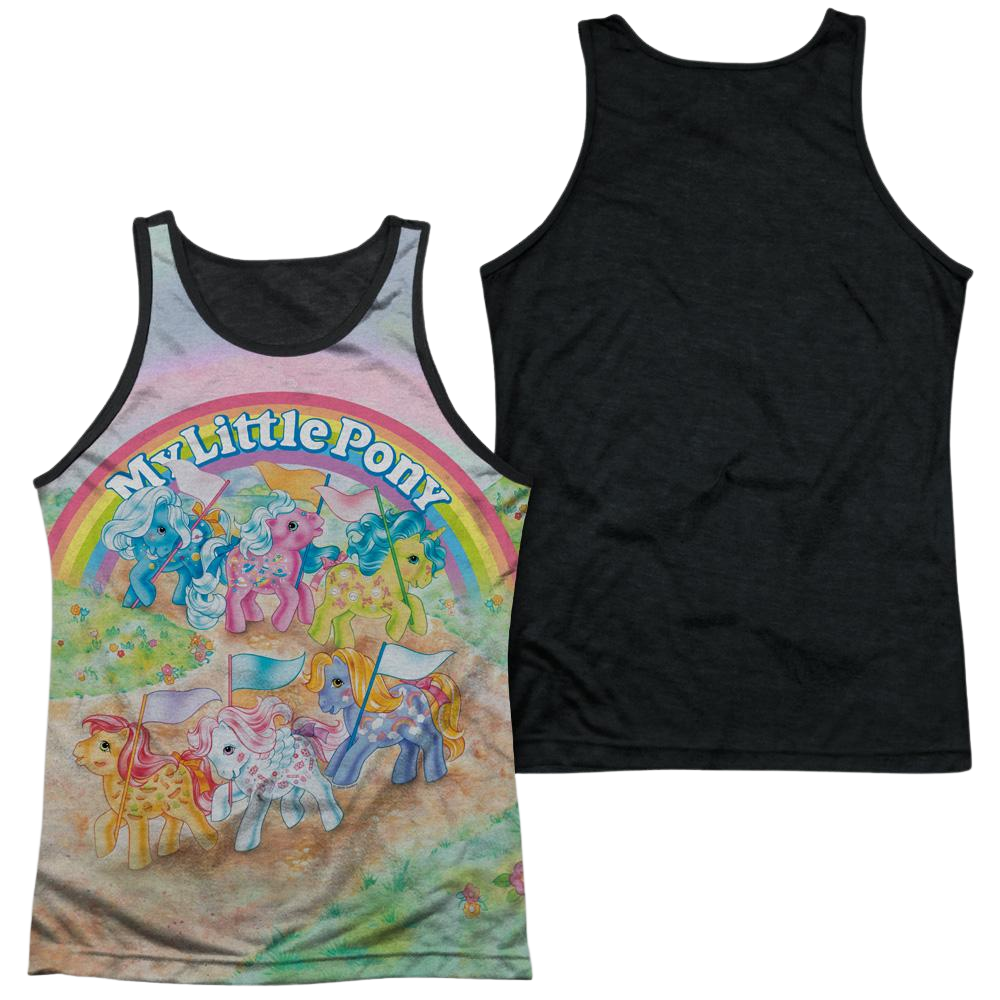 My Little Pony Classic Classic Ponies - Men's Black Back Tank Top Men's Black Back Tank My Little Pony   