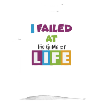 White kid's t-shirt for ages 4 to 7 with Game of Life Failed At graphic