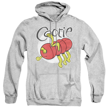 Athletic heather pullover hoodie with Hasbro Cootie graphic