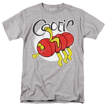 Athletic heather men's regular fit t-shirt with Hasbro Cootie graphic