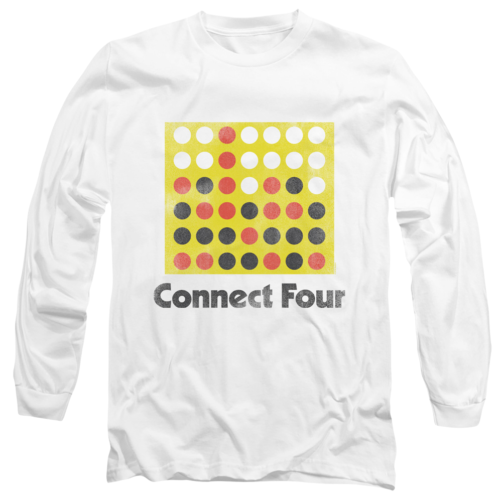 Connect Four Classic Logo Distressed - Men's Long Sleeve T-Shirt Men's Long Sleeve T-Shirt Connect Four   