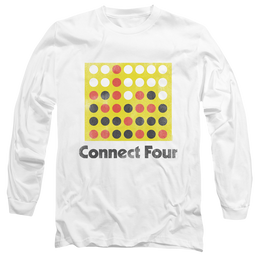 Connect Four Classic Logo Distressed - Men's Long Sleeve T-Shirt Men's Long Sleeve T-Shirt Connect Four   