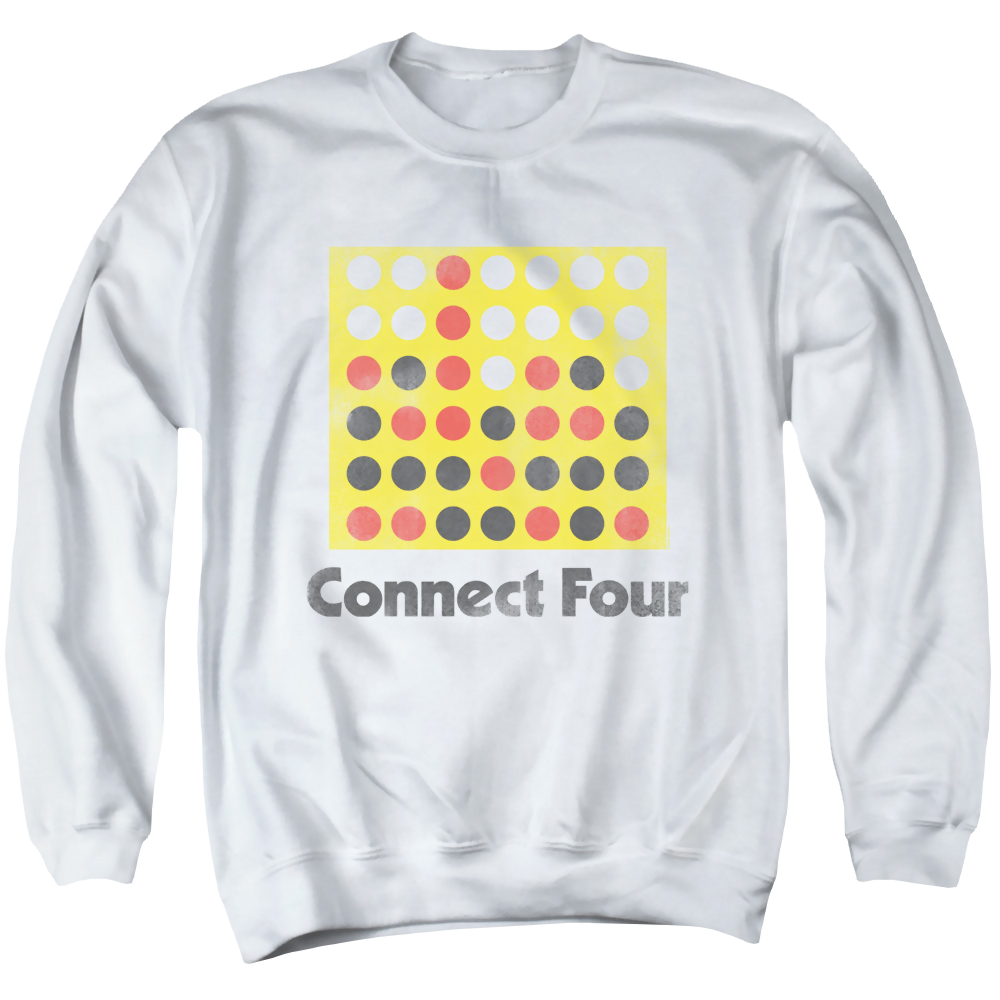 Connect Four Classic Logo Distressed - Men's Crewneck Sweatshirt Men's Crewneck Sweatshirt Connect Four   