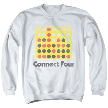 Connect Four Classic Logo Distressed - Men's Crewneck Sweatshirt Men's Crewneck Sweatshirt Connect Four   