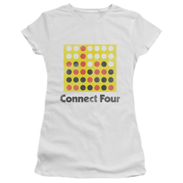 Connect Four Classic Logo Distressed - Juniors T-Shirt Juniors T-Shirt Connect Four   