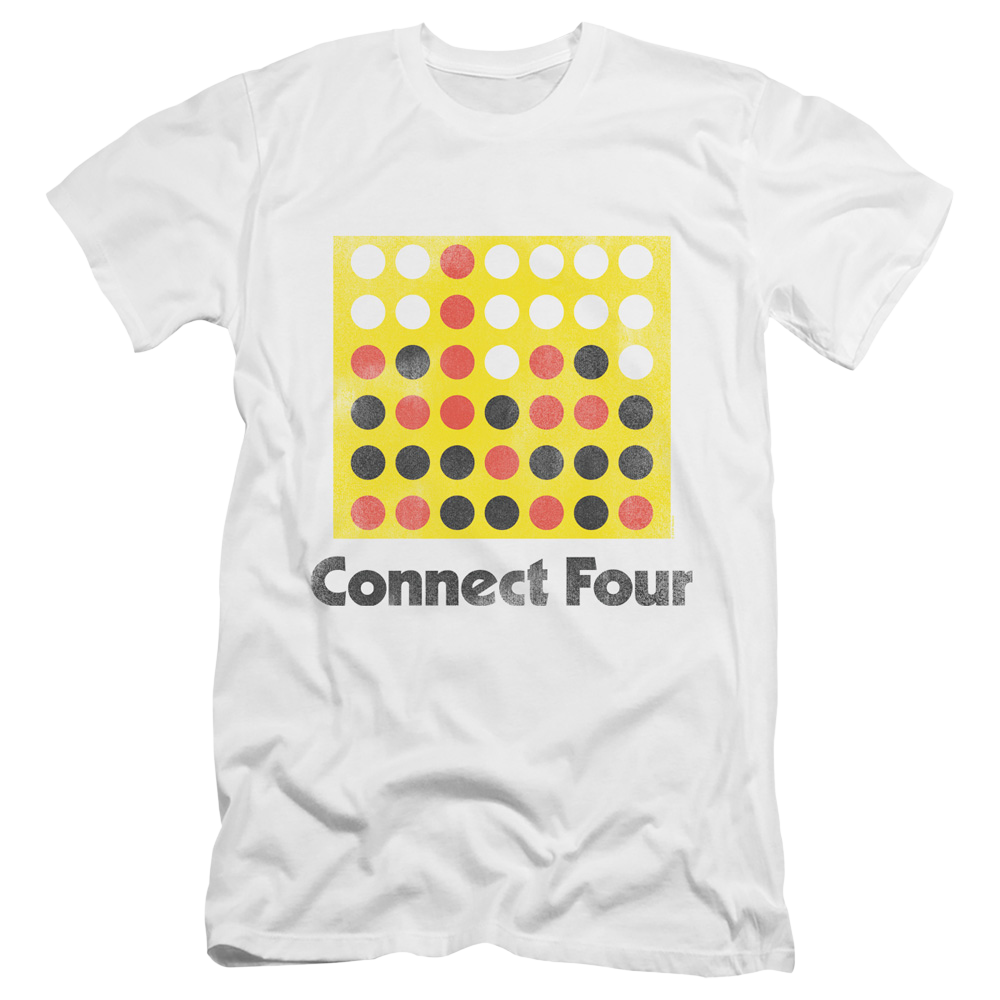 Connect Four Classic Logo Distressed - Men's Premium Slim Fit T-Shirt Men's Premium Slim Fit T-Shirt Connect Four   