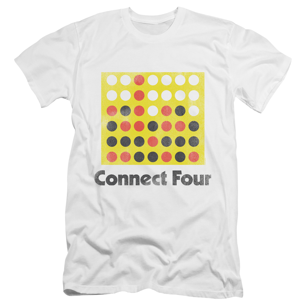 Connect Four Classic Logo Distressed - Men's Slim Fit T-Shirt Men's Slim Fit T-Shirt Connect Four   