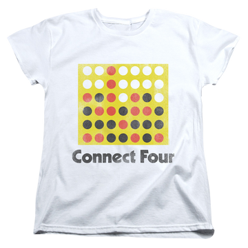 Connect Four Classic Logo Distressed - Women's T-Shirt Women's T-Shirt Connect Four   