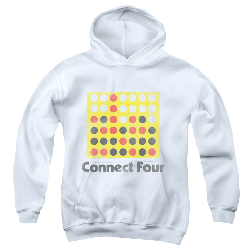 Connect Four Classic Logo Distressed - Youth Hoodie Youth Hoodie (Ages 8-12) Connect Four   