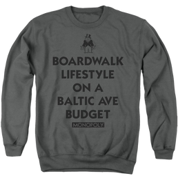 Monopoly Lifestyle Vs Budget - Men's Crewneck Sweatshirt Men's Crewneck Sweatshirt Monopoly   