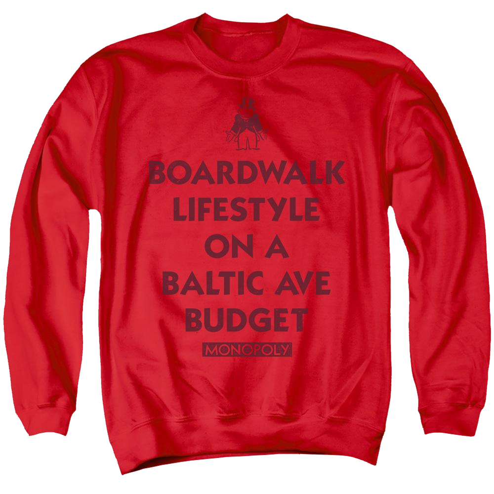 Monopoly Lifestyle Vs Budget - Men's Crewneck Sweatshirt Men's Crewneck Sweatshirt Monopoly   