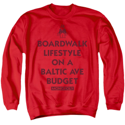 Monopoly Lifestyle Vs Budget - Men's Crewneck Sweatshirt Men's Crewneck Sweatshirt Monopoly   