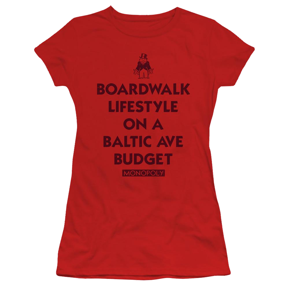 Monopoly Lifestyle Vs Budget - Juniors T-Shirt Juniors T-Shirt Monopoly   