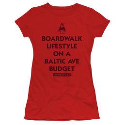 Monopoly Lifestyle Vs Budget - Juniors T-Shirt Juniors T-Shirt Monopoly   