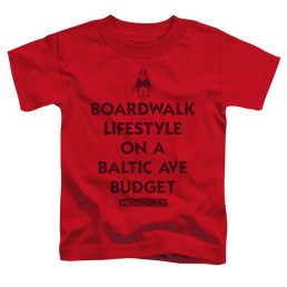 Monopoly Lifestyle Vs Budget - Toddler T-Shirt Toddler T-Shirt Monopoly   
