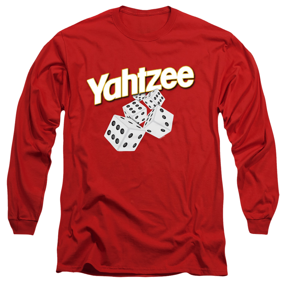 Yahtzee Tumbling Dice - Men's Long Sleeve T-Shirt Men's Long Sleeve T-Shirt Yahtzee   