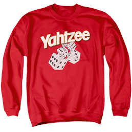 Yahtzee Tumbling Dice - Men's Crewneck Sweatshirt Men's Crewneck Sweatshirt Yahtzee   