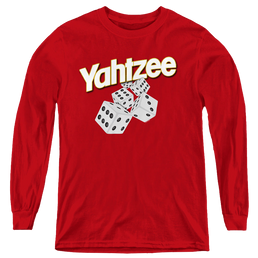 Hasbro Tumbling Dice - Youth Long Sleeve T-Shirt Youth Long Sleeve T-Shirt Yahtzee   