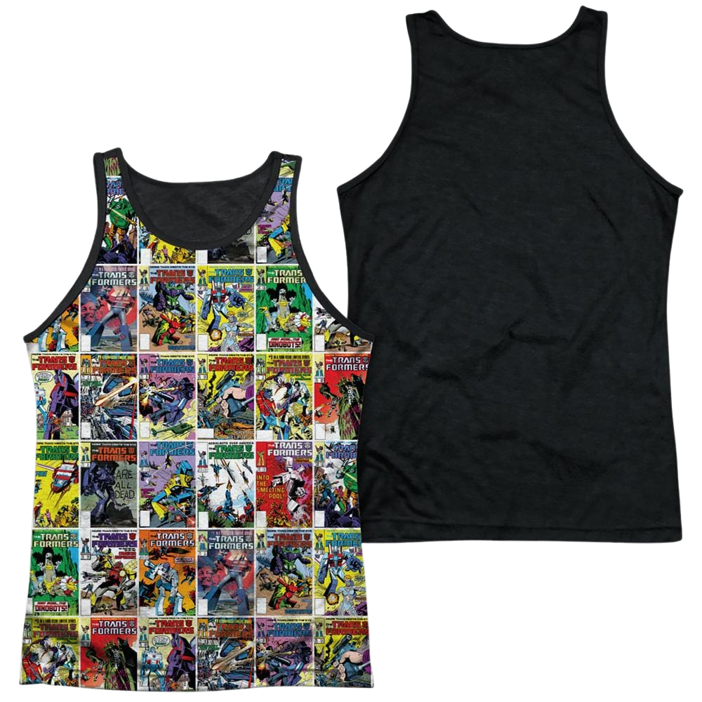 Transformers Cover Collage - Men's Black Back Tank Top Men's Black Back Tank Transformers   