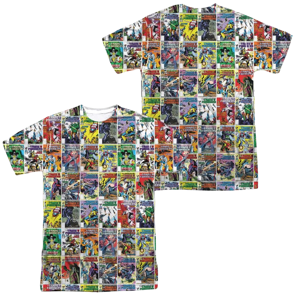 Transformers Cover Collage (Front/Back Print) - Men's All-Over Print T-Shirt Men's All-Over Print T-Shirt Transformers   