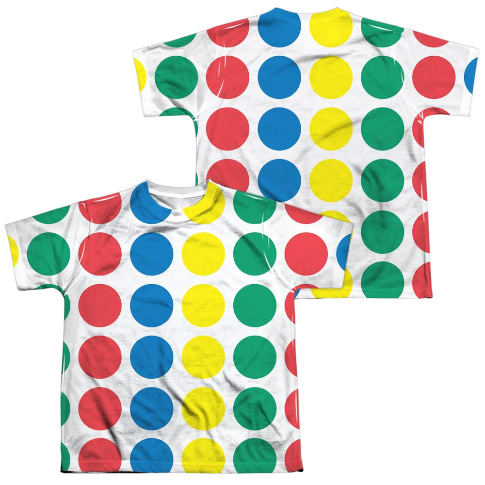 Hasbro Twister Game Mat (Front/Back Print) - Youth All-Over Print T-Shirt Youth All-Over Print T-Shirt (Ages 8-12) Twister   