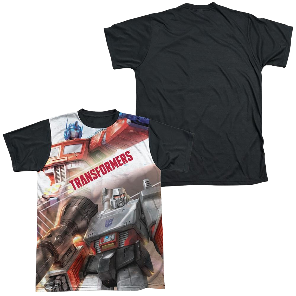 Transformers Warriors Of Cybertron - Men's Black Back T-Shirt Men's Black Back T-Shirt Transformers   