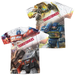 Transformers Warriors Of Cybertron (Front/Back Print) - Men's All-Over Print T-Shirt Men's All-Over Print T-Shirt Transformers   