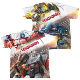 Transformers Warriors Of Cybertron (Front/Back Print) - Youth All-Over Print T-Shirt Youth All-Over Print T-Shirt (Ages 8-12) Transformers   