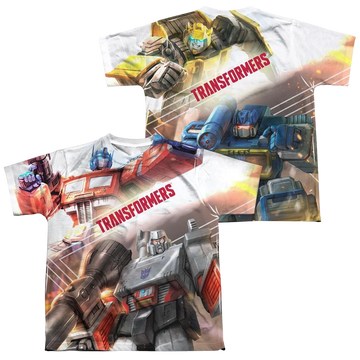 Transformers Warriors Of Cybertron youth all-over print t-shirt for ages 8 to 12