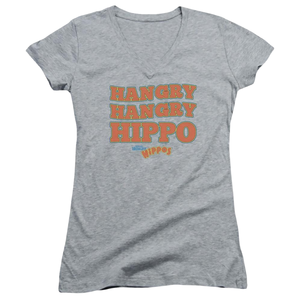 Hungry Hungry Hippos Hangry - Juniors V-Neck T-Shirt Juniors V-Neck T-Shirt Hungry Hungry Hippos   