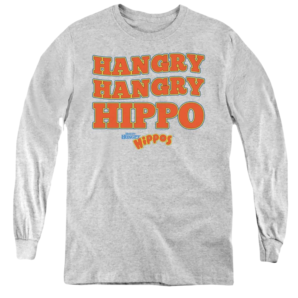 Hungry Hungry Hippos Hangry - Youth Long Sleeve T-Shirt Youth Long Sleeve T-Shirt Hungry Hungry Hippos   