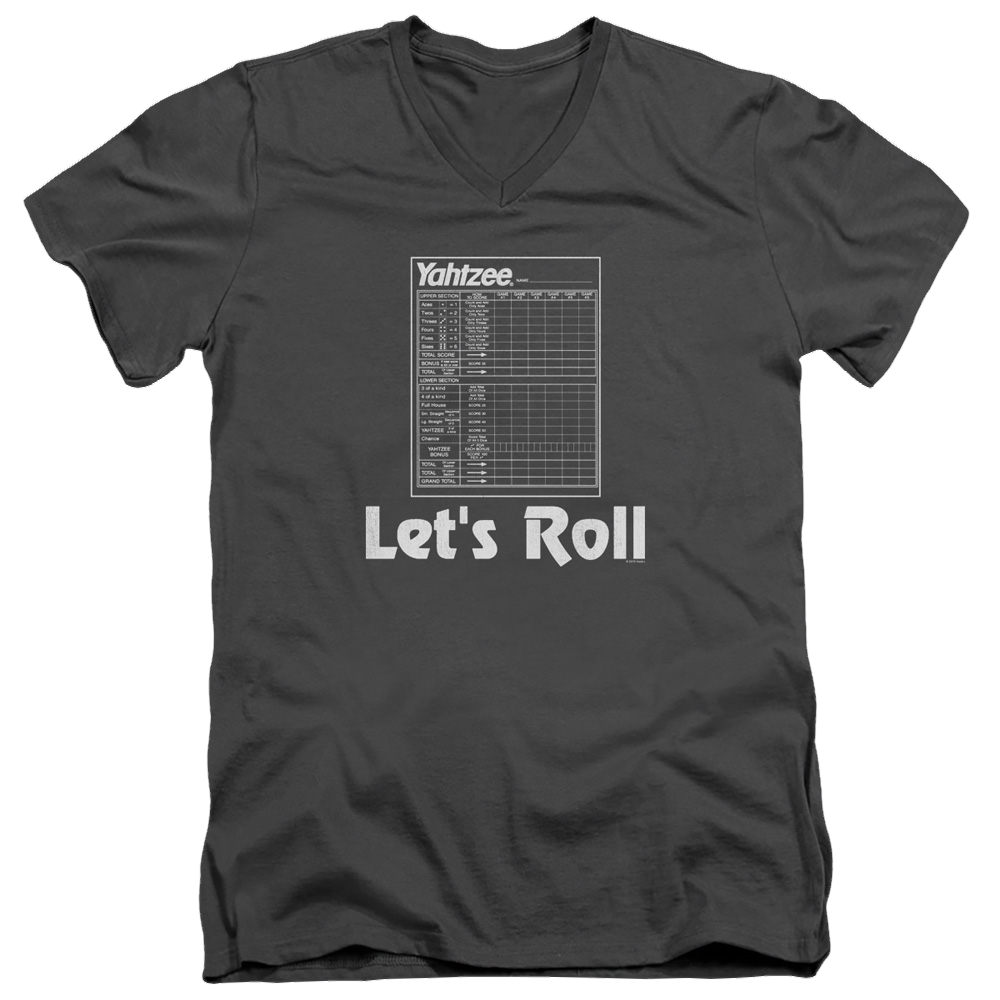 Yahtzee Lets Roll - Men's V-Neck T-Shirt Men's V-Neck T-Shirt Yahtzee   