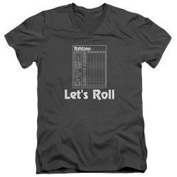 Yahtzee Lets Roll - Men's V-Neck T-Shirt Men's V-Neck T-Shirt Yahtzee   