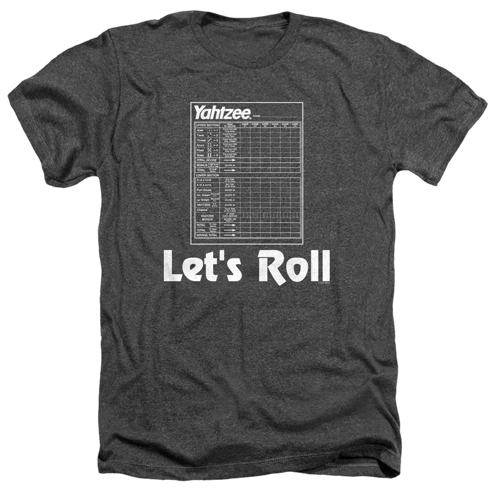 Hasbro Lets Roll - Men's Heather T-Shirt Men's Heather T-Shirt Yahtzee   