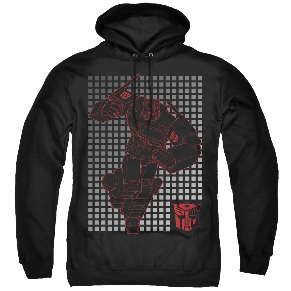 Transformers Optimus Grid - Pullover Hoodie Pullover Hoodie Transformers   