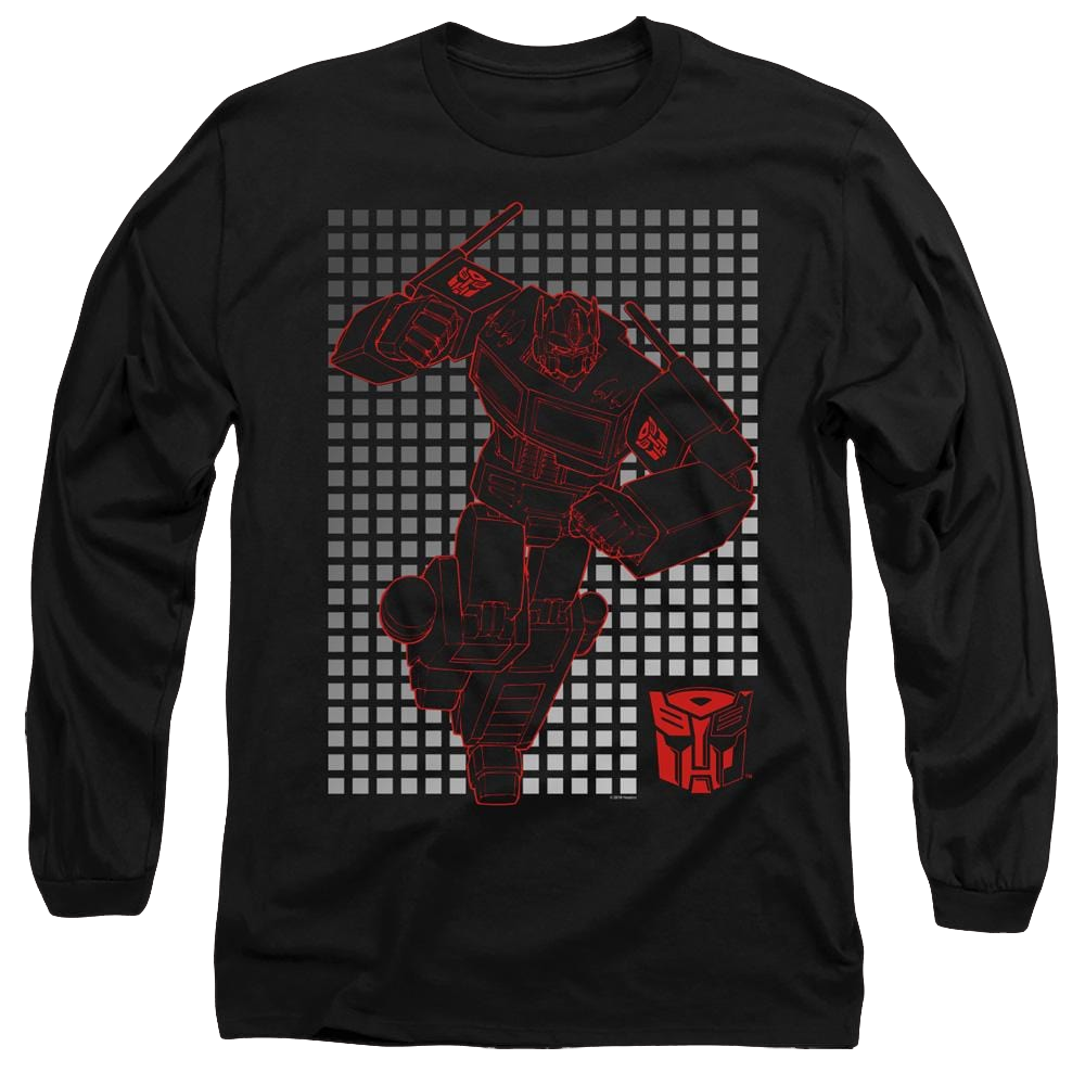 Transformers Optimus Grid - Men's Long Sleeve T-Shirt Men's Long Sleeve T-Shirt Transformers   