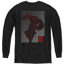 Transformers Optimus Grid - Youth Long Sleeve T-Shirt Youth Long Sleeve T-Shirt Transformers   