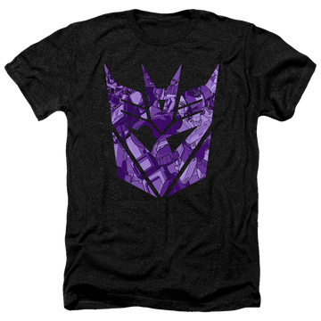 Charcoal men's heather t-shirt with Transformers Tonal Decepticon graphic