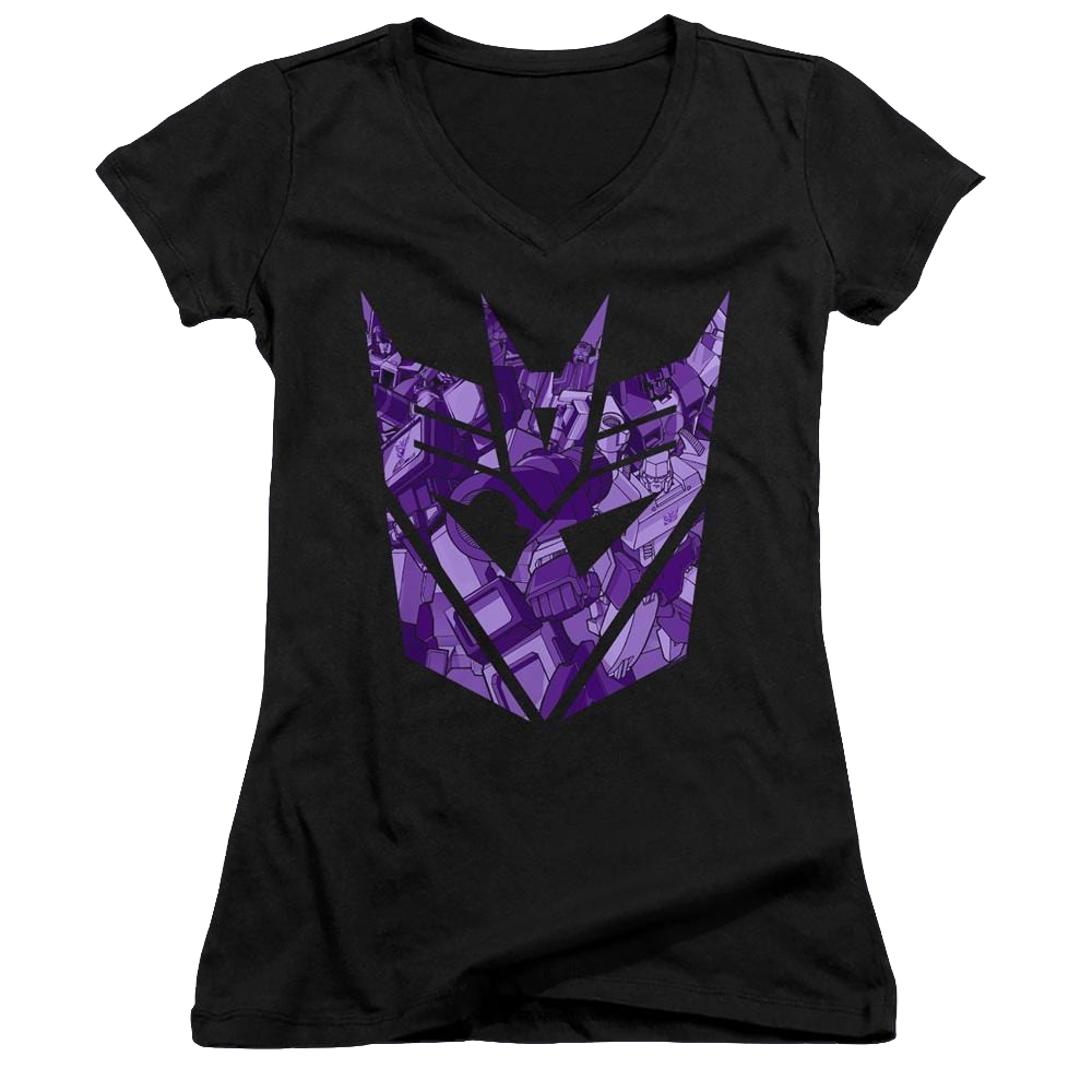Transformers Tonal Decepticon - Juniors V-Neck T-Shirt Juniors V-Neck T-Shirt Transformers   