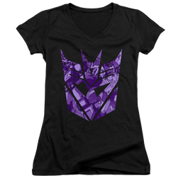 Transformers Tonal Decepticon - Juniors V-Neck T-Shirt Juniors V-Neck T-Shirt Transformers   